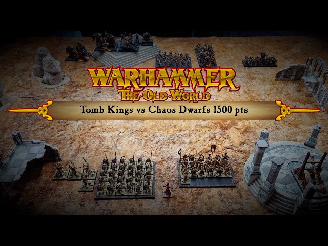 04. Tomb Kings vs Chaos Dwarfs, 1500 pts | Warhammer Old World 10-minute battle report