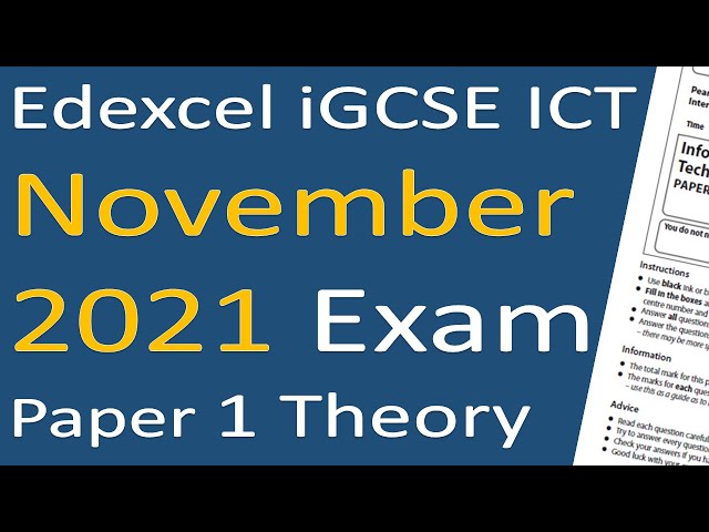 Edexcel iGCSE ICT November 2021 Paper 1