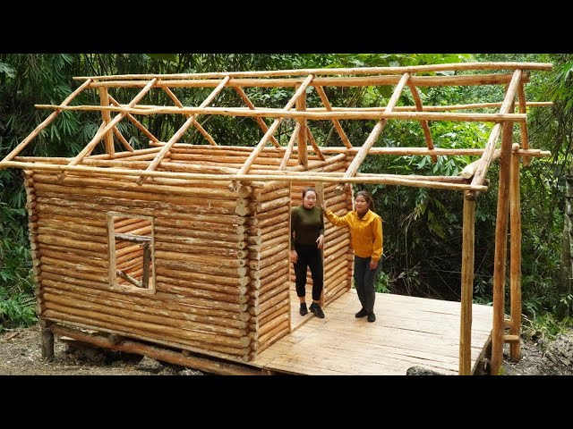 FULL VIDEO: 120 days of building the cabin - Me & willow built the cabin together - Free Life