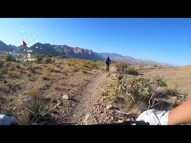 Las Vegas Mountain Biking At Cottonwood Trails - Techo Badger Pass white Rhino. (GoPro Hero 7 Black)