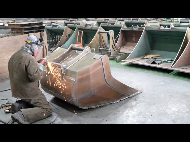 Process of Making Steel Excavator Bucket. Excavator Bucket Factory in Korea.
