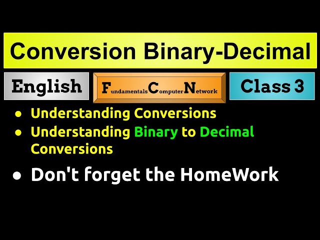 #3 FCN Conversion Binary to Decimal in English | Huzefa #networking #computernetwork