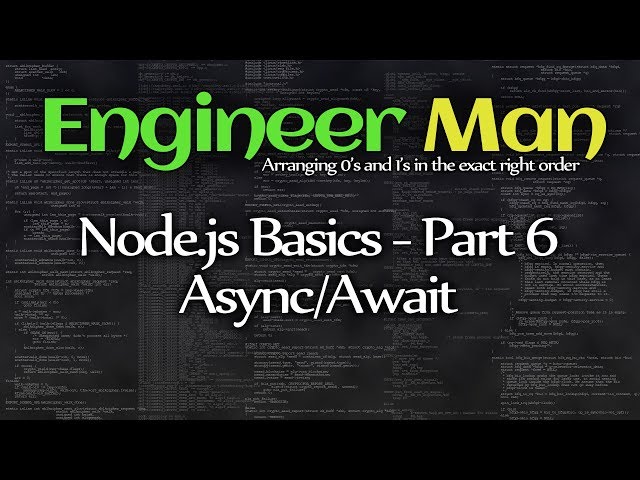 Async/Await - Node.js Basics Part 6