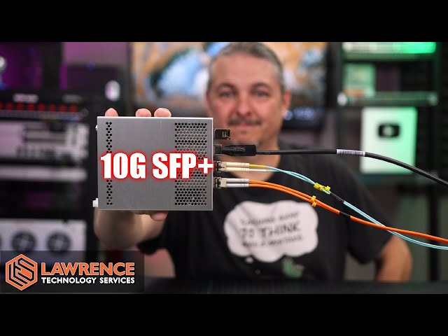 Comparing SFP+ 10 Gigabit Connectors: LC Multi-Mode Fiber, 10GBASE-T, and DAC Cables.