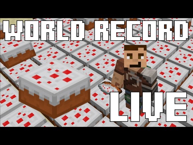 MINECRAFT WORLD RECORD ATTEMPT - MOST CAKES BAKED IN 8 HOURS - (Single session)