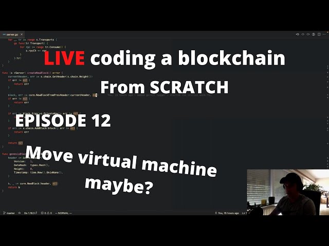 LIVE Coding a production ready blockchain from scratch in Golang EP12: Creating blocks part 2