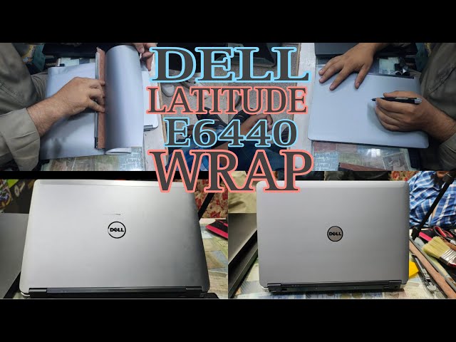 Dell laptop wrap with silver matt sheet
