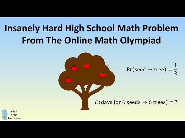 Insanely Hard High School Math Question - Online Math Olympiad Apple Tree Probability