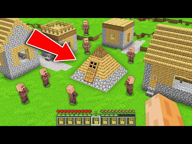 Why Villagers Build this SECRET TRIANGLE HOUSE in My Minecraft World ??? New Pyramid Base !!!