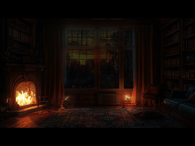 Relaxing Rain & Piano in Cozy Room: Relaxing Ambiance for Deep Sleep | Calm & Focus with Rain Sounds