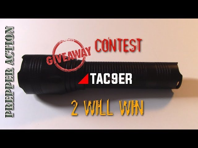 Tactical flashlight GIVEAWAY from Tac9er