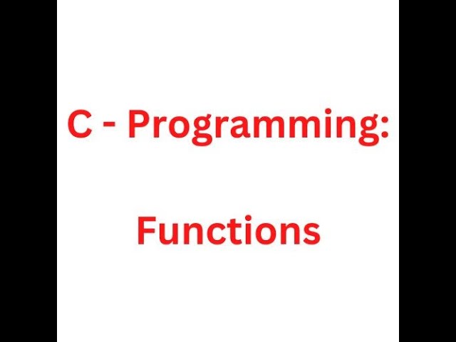 C - Functions || C Programming Language || Linux Terminal ||Software Engineering
