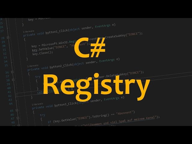 C# Registry Einträge Erstellen und Löschen