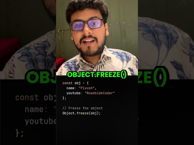 Object.freeze() in Javascript 🔥🔥 #javascript #javascriptinterview #reactjs