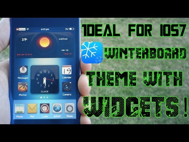 iOS 7 Compatible Winterboard Theme With Widgets! - 1deal HD For iOS 7!