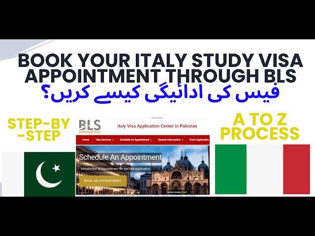 Book Your Italy Visa Appointment through BLS | How to pay Fee | Complete Guide: A to Z Process