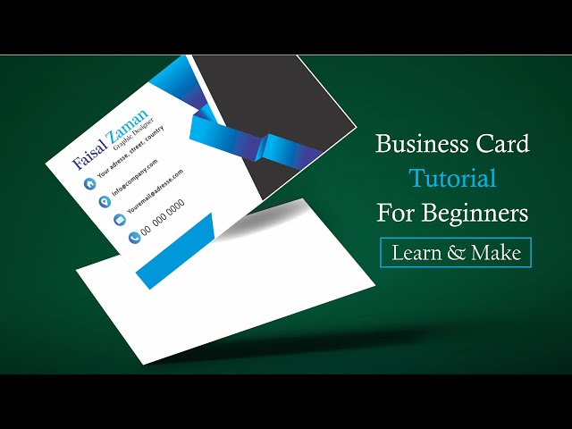 How to create Business card design || Graphic design tutorial for beginners || Visiting card design