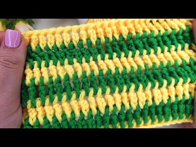 How to crochet simple chain Tunisian stitch for beginners