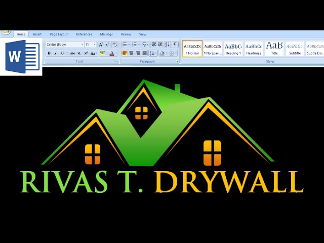 Logo design in MS Word : How to Create a House or real estate logo in Microsoft Word 2007