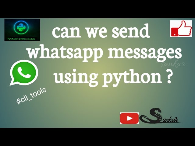 sending whatsapp messages using python?