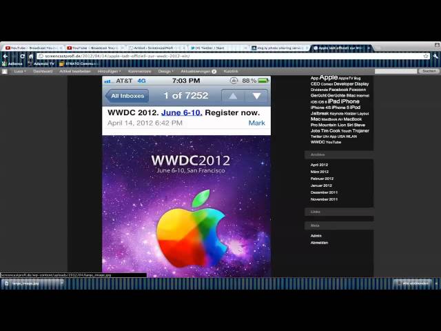 Offiziell - Apple lädt zur WWDC 2012 ein!
