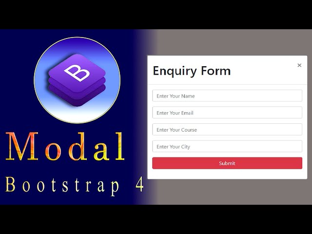 Bootstrap 5 Popup Enquiry Form | Onload | Onclick | POPUP form in Hindi | 2020