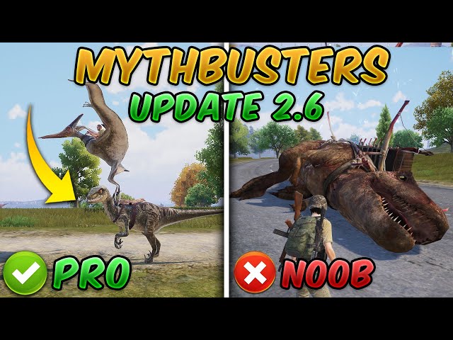 Top 10 MythBusters (PUBG Mobile/BGMI) T-Rex, Dino-Ground, M16A4 Full Auto Tips & Tricks Update 2.6