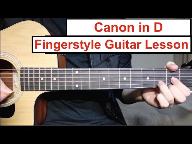 Canon in D | Fingerstyle Guitar Lesson (Tutorial) How to play Canon Easy Fingerstyle