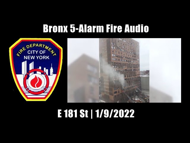 Bronx 5-Alarm Fire Audio FDNY 1/9/2022 [New York]