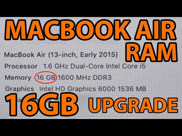 4GB to 16GB RAM Upgrade (MacBook Air 13-inch)