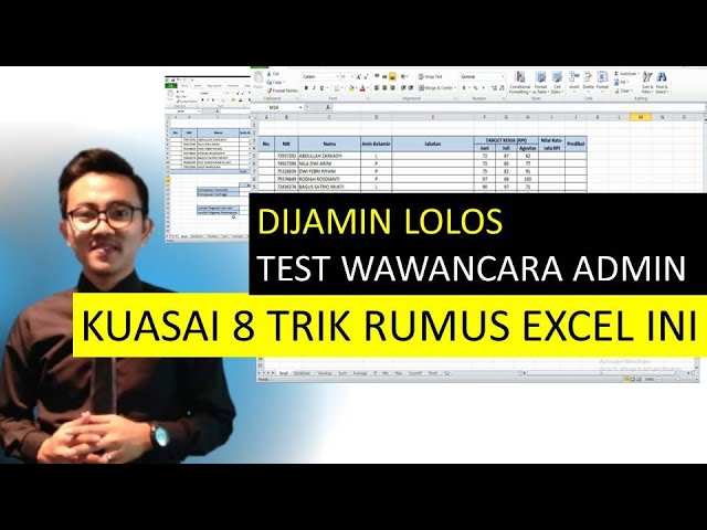 Test Excel wawancara admin | test excel untuk kerja