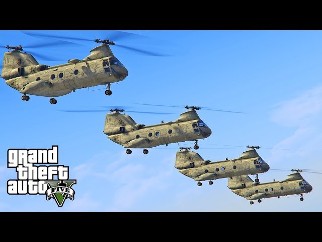 GTA 5 - Little Bird Down! Military ARMY Patrol Episode #70 Chopper Crew Rescue (AC-130 Mod)