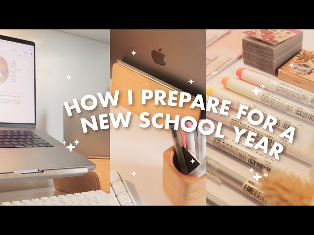 how i prepare for a new school year 📚 desk setup, productivity apps, & healthy habits