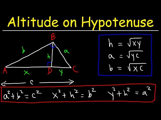 Altitude on Hypotenuse Theorem - Geometry Practice Problems