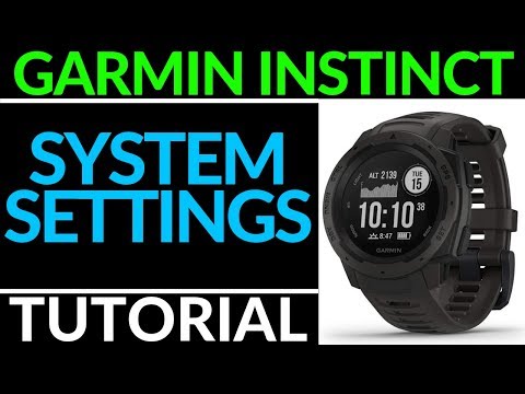 System Settings Overview - Garmin Instinct Tutorial