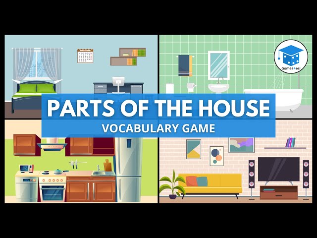 Parts Of The House Vocabulary Game | Rooms And Furniture Of The House
