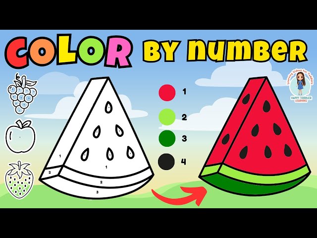 FRUITS NAME for Kids | First Words for Babies | Colors and Numbers for Toddlers | English Vocabulary