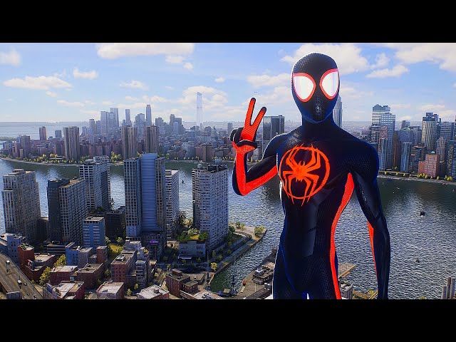 Across the Spider-Verse Suit Free Roam Gameplay in Marvel's Spider-Man 2 PS5