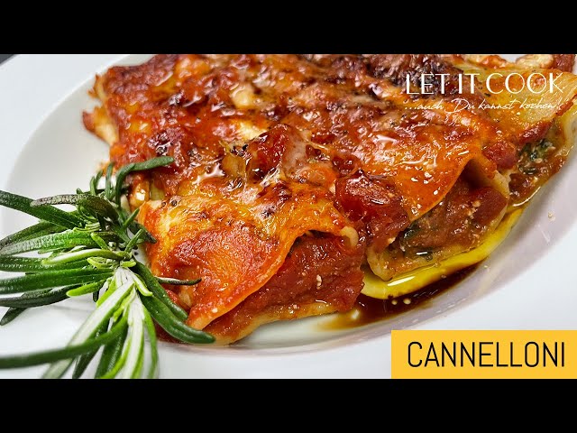 Ricotta-Spinat Cannelloni in Tomatensauce