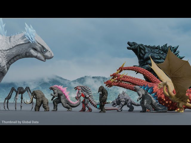 Shimo Vs Godzilla Monsters Size comparison 3D | 3d Animation Size Comparison