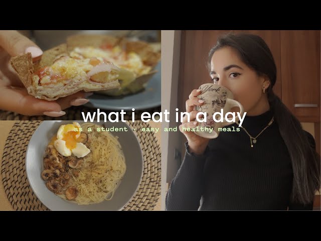 what i eat in a day to fuel my body as a graphic designer student *easy & healthy recipes ideas*