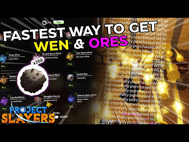 FASTEST Way to get WEN & ORES UPDATE 1.5 💰 | Project Slayers