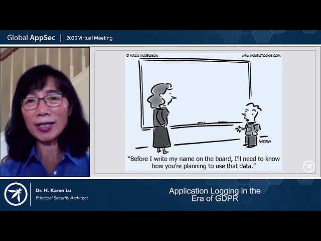 Application logging in the era of GDPR   Karen Lu