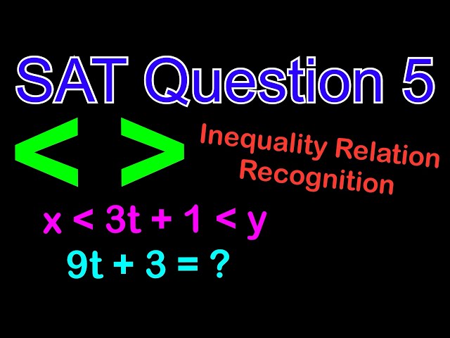 SAT Math - Inequality Relation Recognition