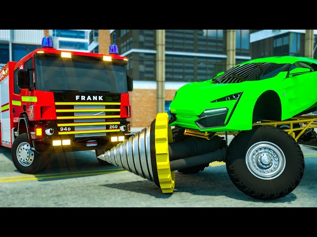 Monster Fire Truck VS Monster Jax | Wheel City Heroes (WCH) Police Truck Cartoon