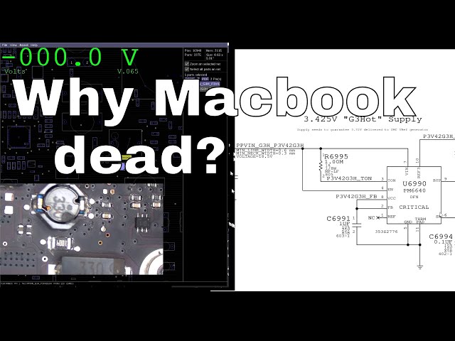 Fixing dead Macbook Pro with PP3V42_G3H missing & no magsafe light