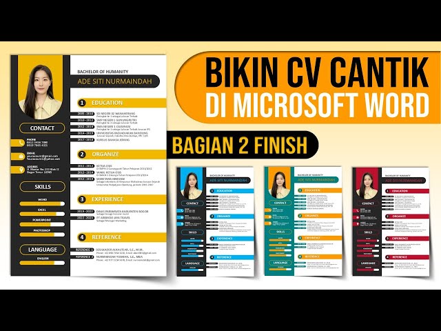 Cara Membuat CV Curriculum Vitae di Microsoft Word