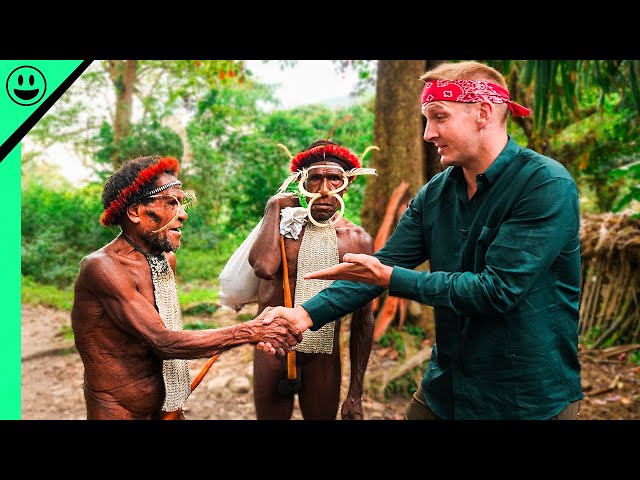 Making FIRST CONTACT with Papua's Dani Tribe Leader!!! (Raw Clip)