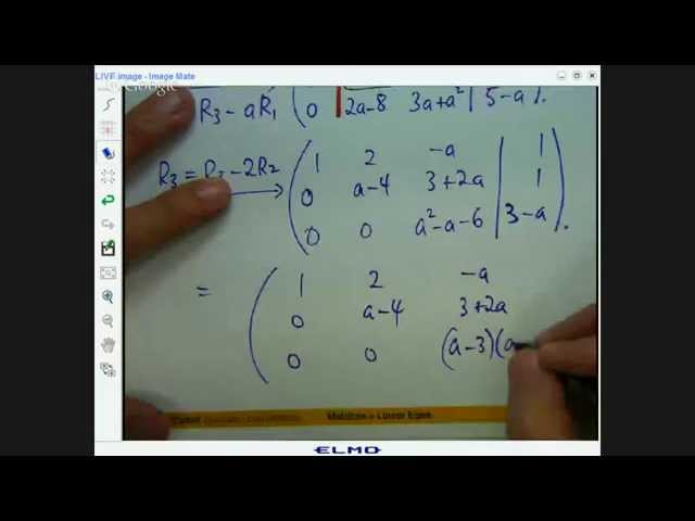Linear systems and row reduction example