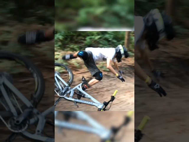 Crashed so hard that he changed sports! 😂 #bike
